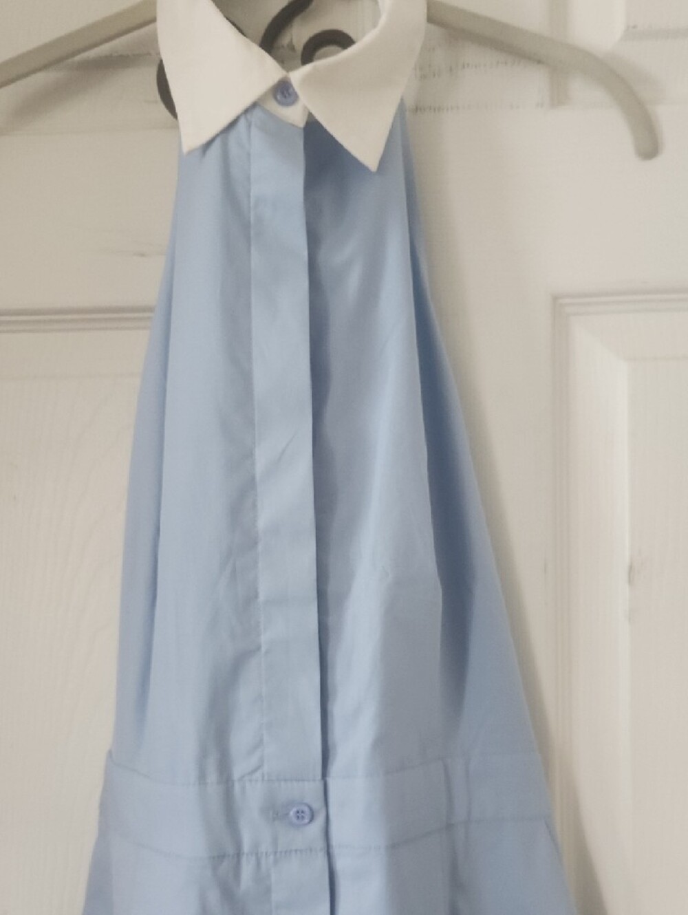 Sloane Cotton Button-Up Halter Dress NEW - Picture 4 of 12